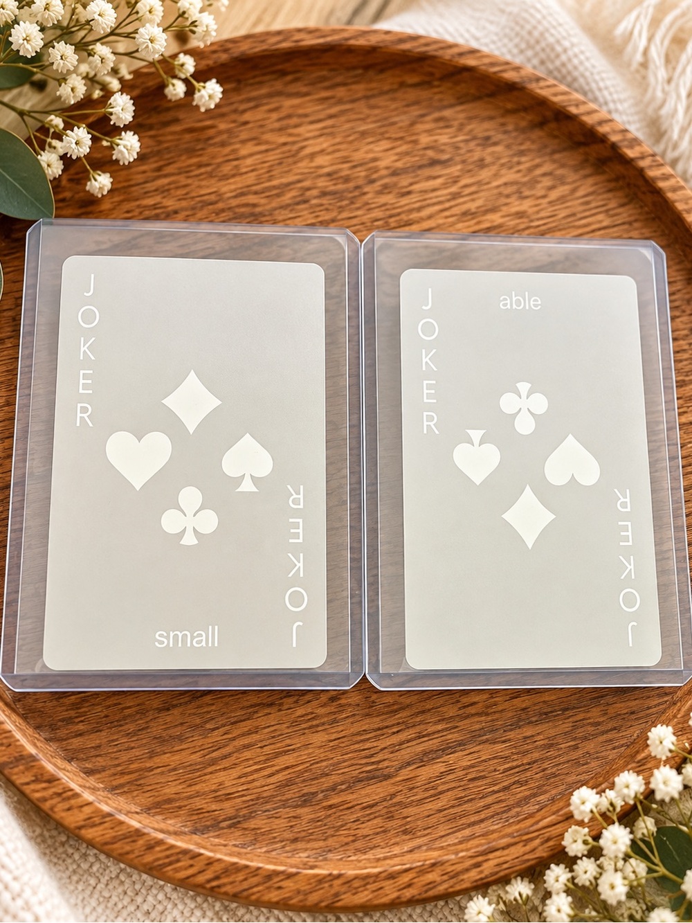 Dior Joy holographic Silver Joker Playing Cards — ♥️ ♣️♦️♠️